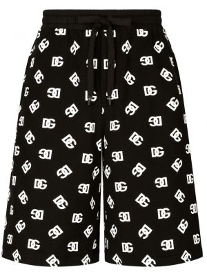 Pantaloni scurți din bumbac cu imagine Dolce & Gabbana
