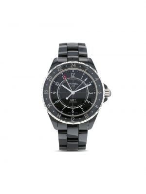 Černé hodinky Chanel Pre-owned