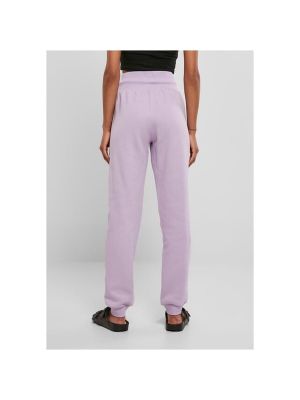 Sportovní kalhoty s vysokým pasem Urban Classics fialové