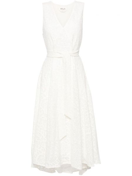 Midi haljina s čipkom Dvf Diane Von Furstenberg bijela