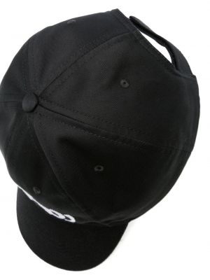Haftowana czapka z daszkiem bawełniana Marni czarna