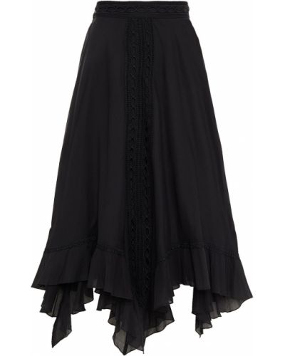 Černé midi sukně bavlněné Charo Ruiz Ibiza
