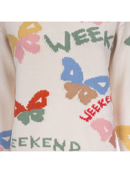 Sweter bawełniany Max Mara Weekend beżowy