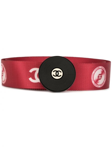 Cintura con stampa Chanel Pre-owned rosso