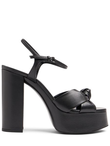 Platform læder sandaler Saint Laurent sort