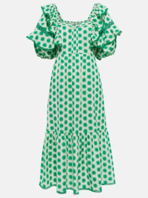 Βαμβακερή μίντι φόρεμα με δαντέλα Diane Von Furstenberg
