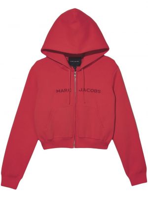 Džemperis su gobtuvu su užtrauktuku Marc Jacobs raudona