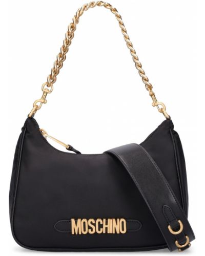 Νάιλον τσάντα ώμου Moschino μαύρο