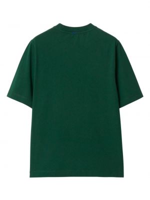 Kokvilnas t-krekls Burberry zaļš