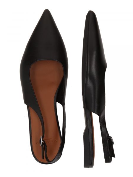Bőr balerina cipők sarokkal Vagabond Shoemakers fekete