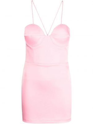Saténové koktejlové šaty Alex Perry růžové