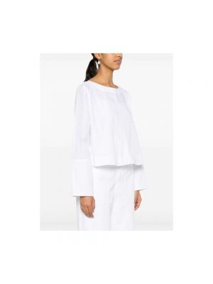Jersey de algodón de tela jersey con escote barco Soeur blanco