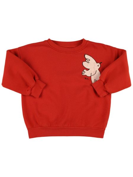 Trykt bomull sweatshirt for jenter Bobo Choses rød