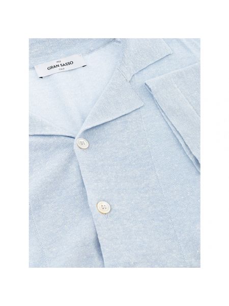 Camisa de lino Gran Sasso azul