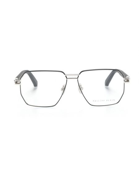 Okulary korekcyjne Philipp Plein srebrne