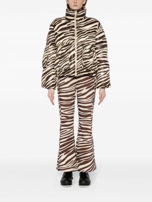 Hose mit print ausgestellt mit zebra-muster Cynthia Rowley braun
