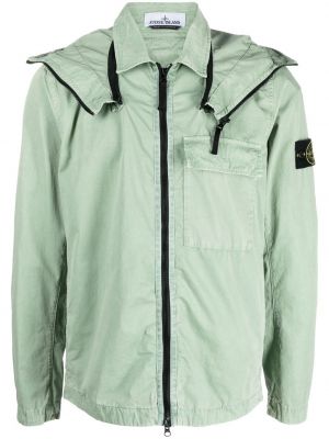 Hette lang jakke Stone Island grønn