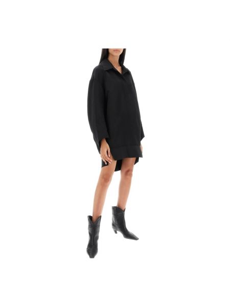 Sukienka mini oversize Khaite czarna