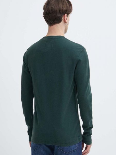 Tricou cu mânecă lungă din bumbac Superdry verde