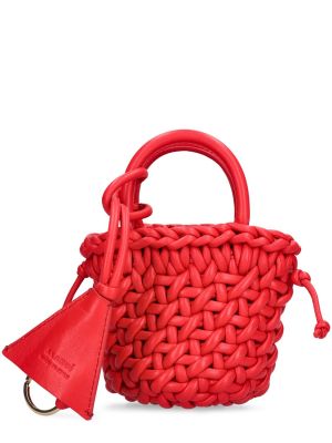 Usnjena nakupovalna torba Alanui rdeča