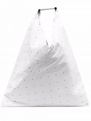 Trykt shoppingbag Mm6 Maison Margiela hvit