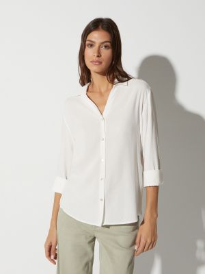 Camisa a rayas manga larga Easy Wear blanco