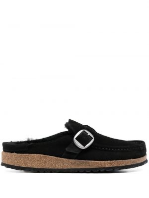 Semišové sandály Birkenstock černé