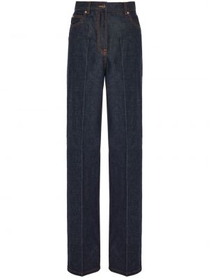 Jeans large avec applique Ferragamo bleu