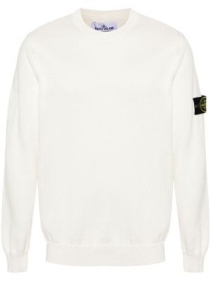 Памучен пуловер Stone Island бяло
