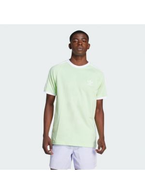 T-shirt a righe Adidas verde