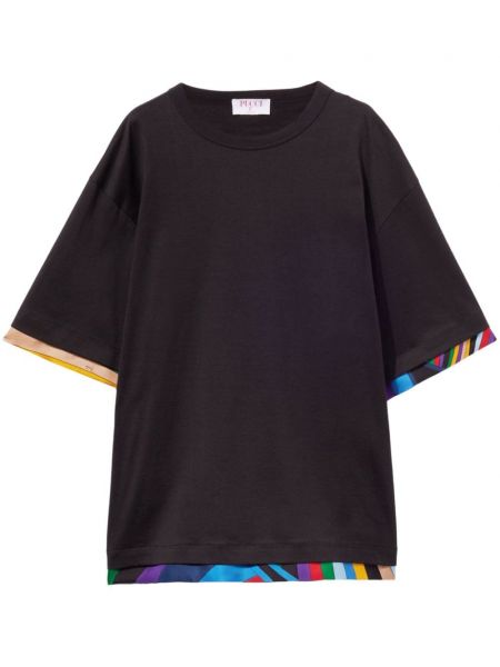 T-shirt med abstrakt print Pucci sort