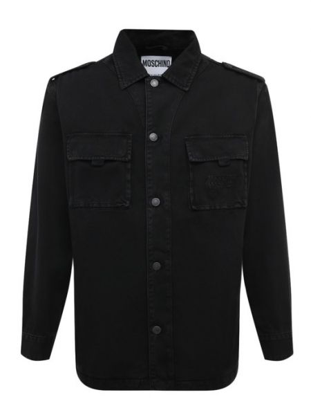 Черная джинсовая куртка Moschino