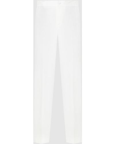 Белые прямые брюки Lanvin