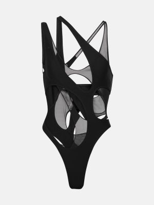 Aszimmetrikus fürdőruha Mugler fekete