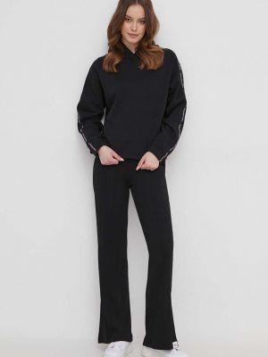 Pulover s kapuco Calvin Klein Jeans črna