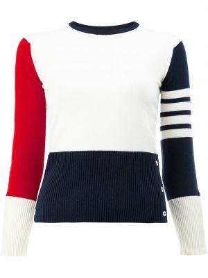 Кашмирен пуловер на райета Thom Browne