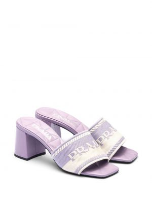 Sandales brodeés Prada violet