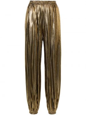 Pliszírozott nadrág Atu Body Couture aranyszínű