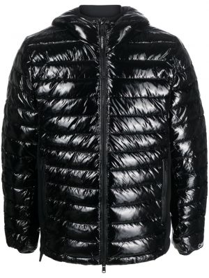 Πουπουλένιο μπουφάν με κέντημα με κουκούλα Calvin Klein μαύρο