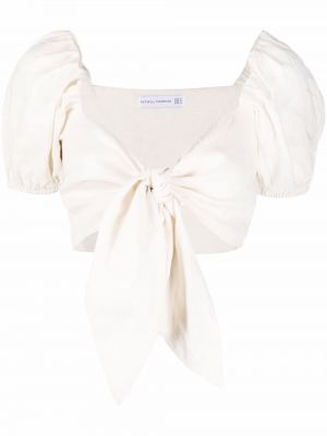 Льняная блузка с завязками Faithfull The Brand, белый
