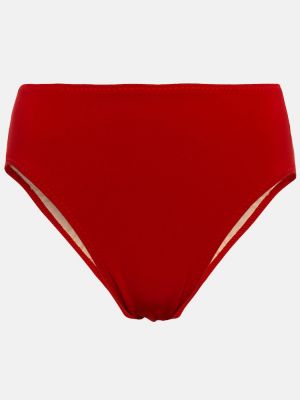 Bikini cu talie înaltă clasici din poliester Norma Kamali - roșu