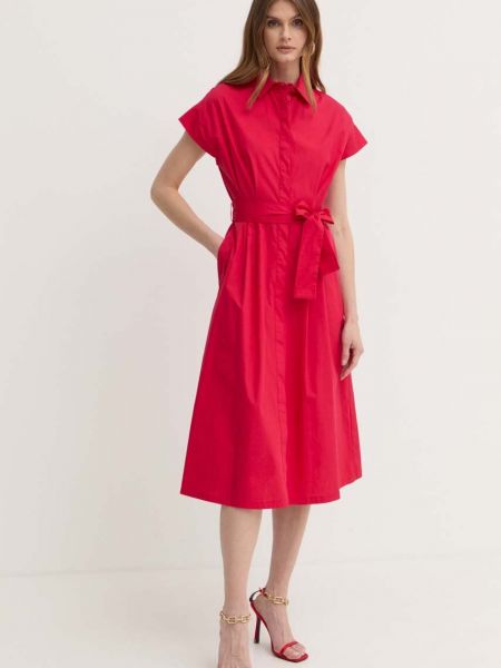 Бавовняна сукня міді Liu Jo червона