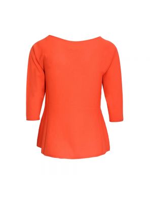 Dzianinowy sweter Liviana Conti pomarańczowy