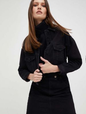 Kurtka jeansowa oversize Answear Lab czarna