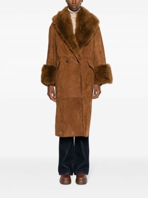 Manteau en cuir Salvatore Santoro marron