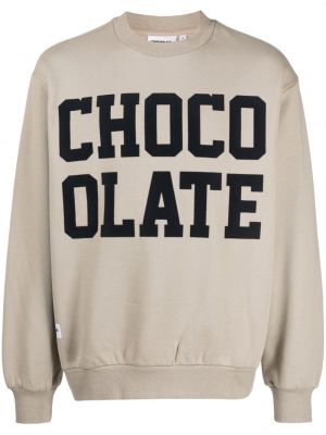Sweatshirt aus baumwoll mit print Chocoolate braun
