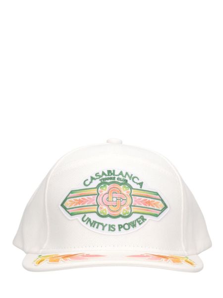 Памучна шапка с козирки Casablanca бяло