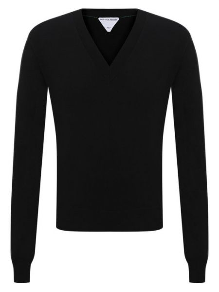 Шерстяной пуловер Bottega Veneta черный