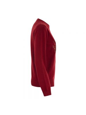 Jersey con bordado de lana de cachemir Max Mara rojo