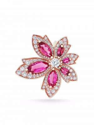 Rózsaarany virágos gyűrű David Morris